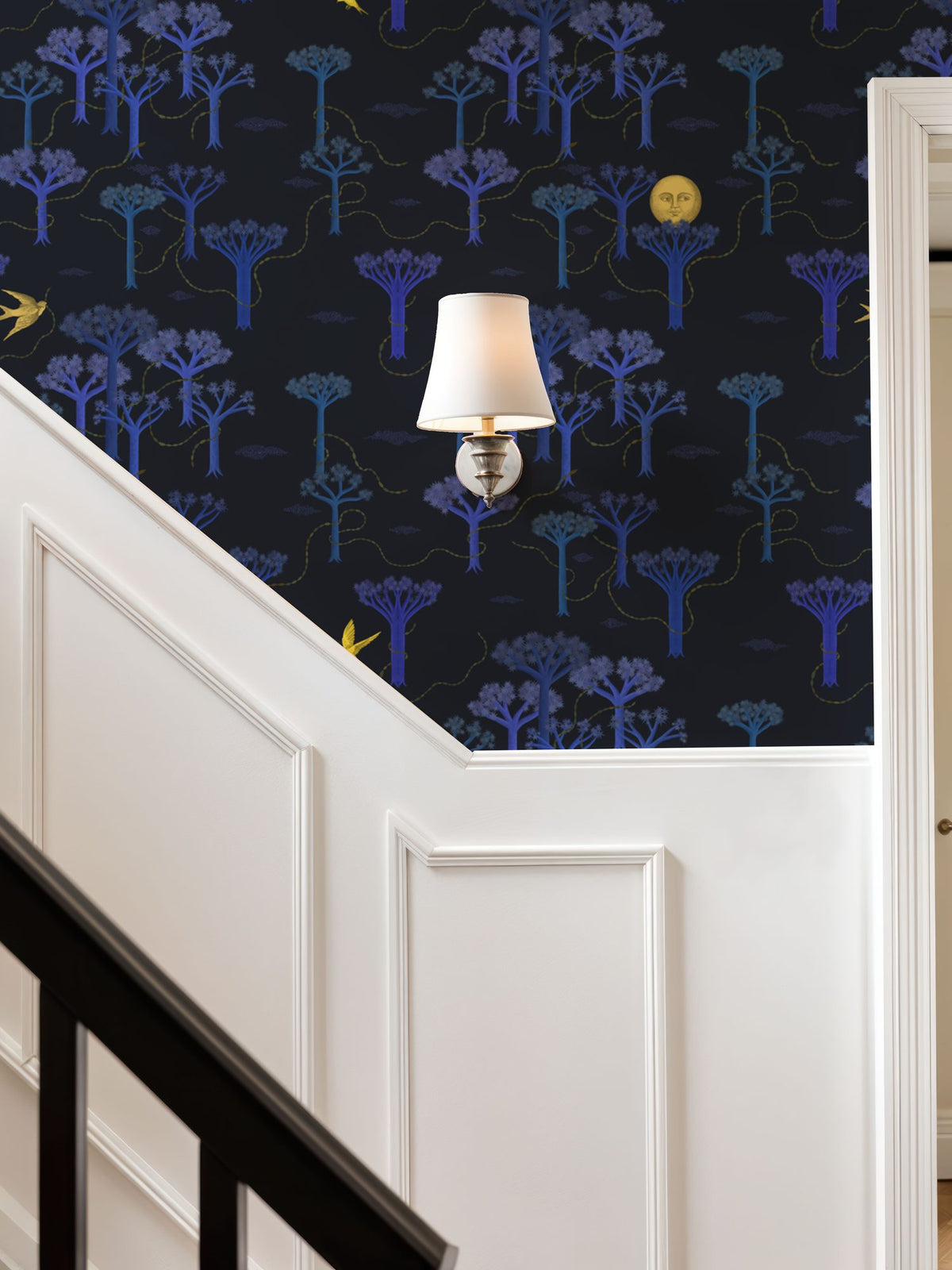 Moonlight Forest, Dark Mural Wallpaper - room preview 04