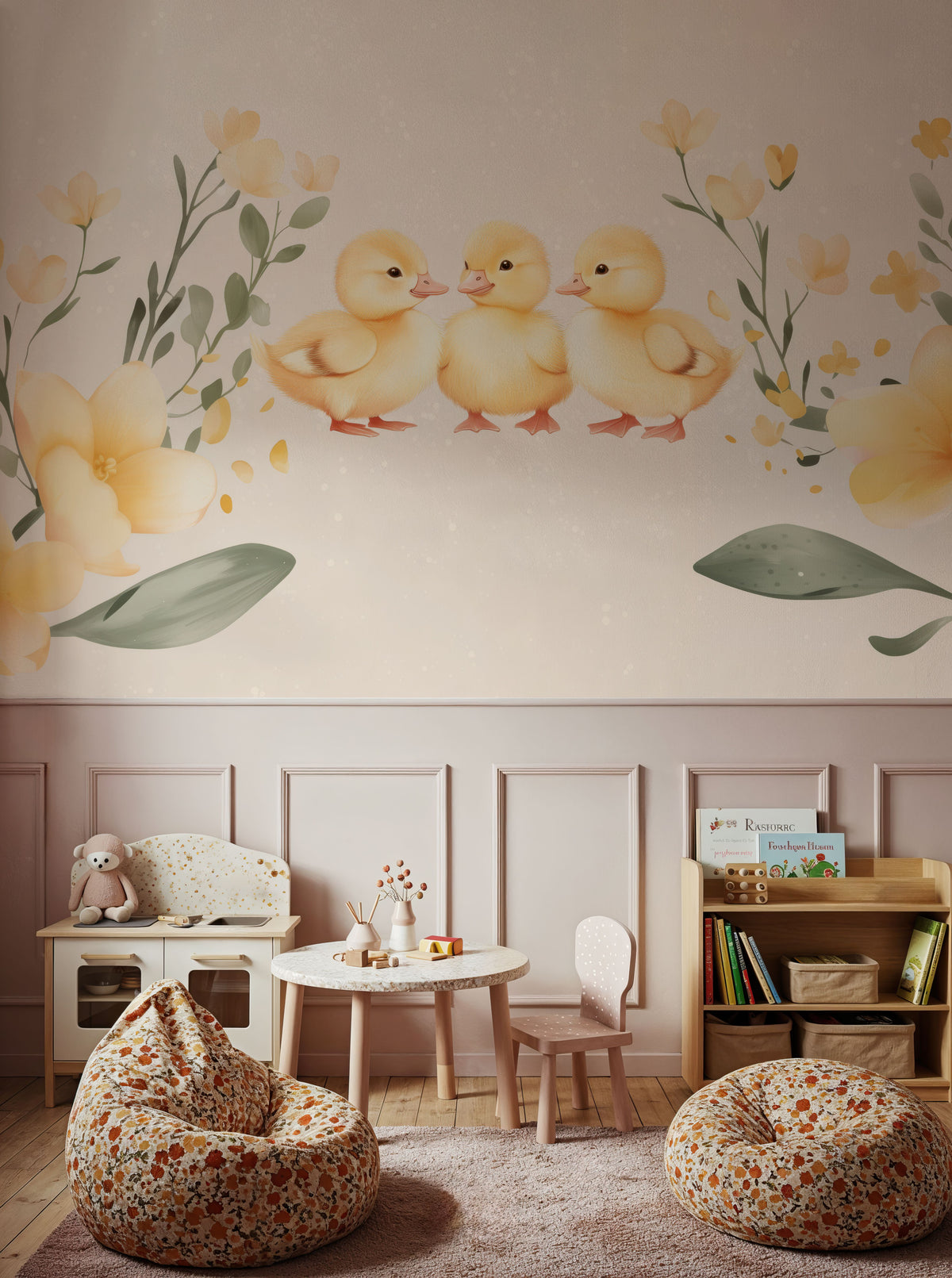 Charming Ducklings Mural Wallpaper - room preview 04