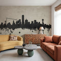 Dallas Skyline Concrete Mural Wallpaper - room preview 04