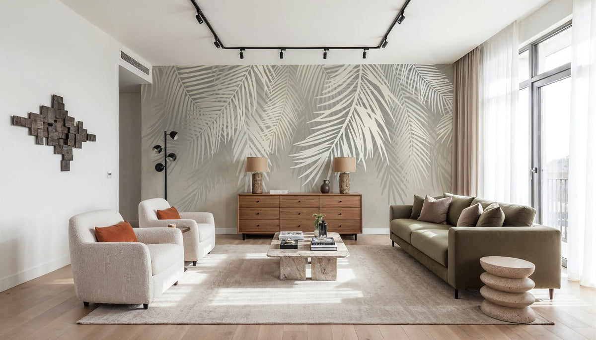 Snow Palms Mural Wallpaper - room preview 04
