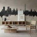 Moscow Russia Skyline Concrete Mural Wallpaper - room preview 04