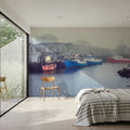 Foggy Fishing Mural Wallpaper - room preview 04