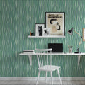Swaying Lines, Ocean Green Mural Wallpaper - room preview 04