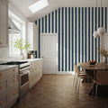 Sino Vertical Lines, Denim Mural Wallpaper - room preview 04