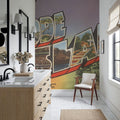 Greetings From Rhode Island Mural Wallpaper - room preview 04