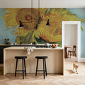 Vase with Three Sunflowers Mural Wallpaper - room preview 04
