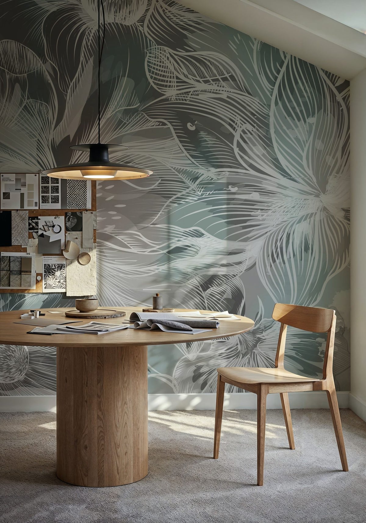 Seeing Through Leaves Green Mural Wallpaper - room preview 04
