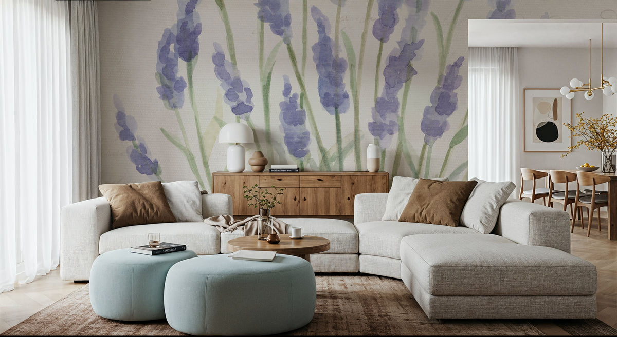 Lavender Fields VII Mural Wallpaper - room preview 04