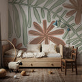 Fern and Flower Lines Mural Wallpaper - room preview 04