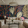 Enchanted Floral Forest Mural Wallpaper - room preview 04