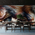 Powerful Cat Mural Wallpaper - room preview 04