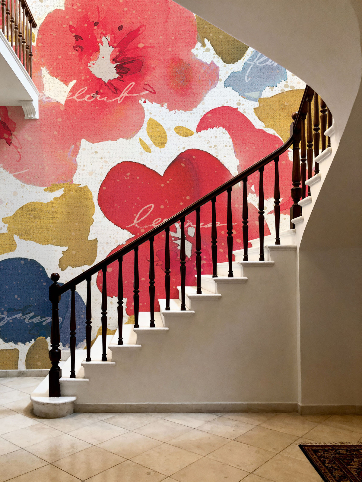 Floral Flow I Mural Wallpaper - room preview 04