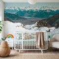 Downhill Skiing Mural Wallpaper - room preview 04
