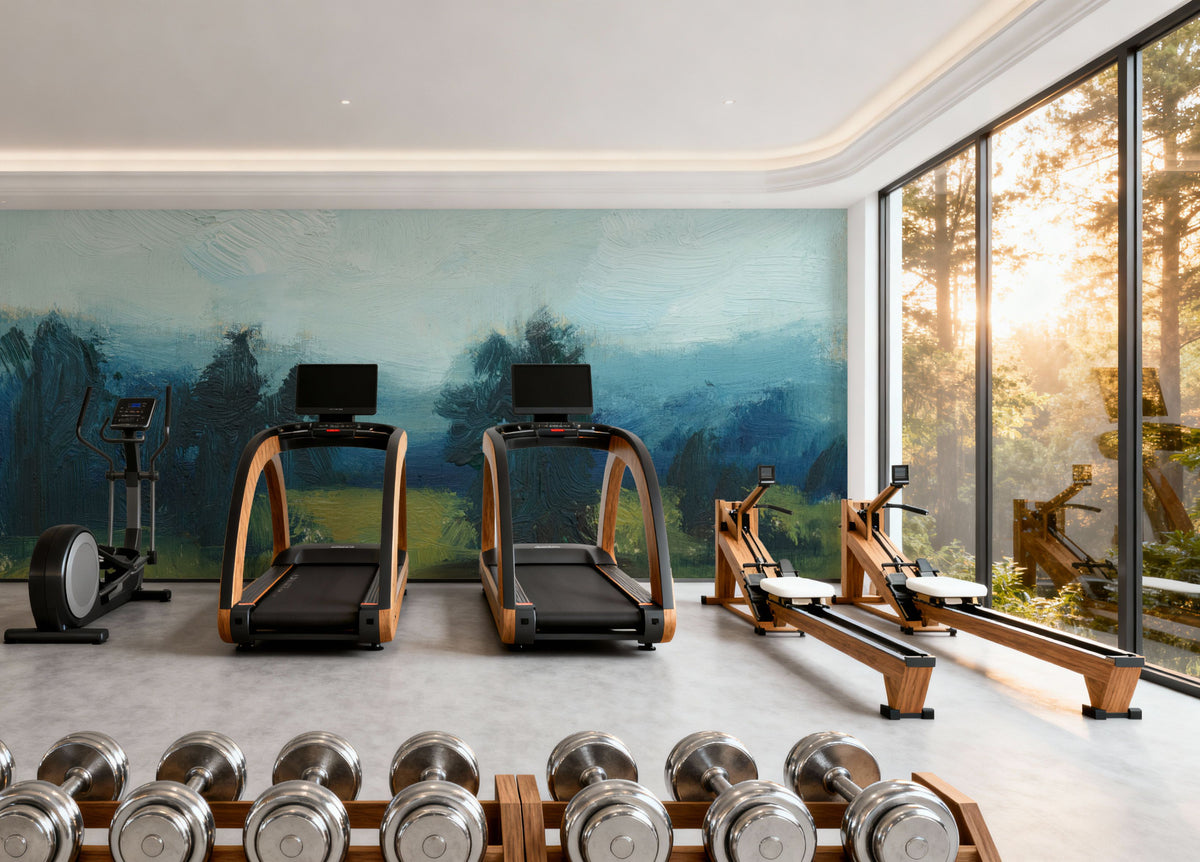 Fields and Mountains Mural Wallpaper - room preview 04