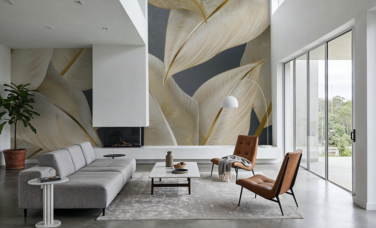 Art Palms Study Mural Wallpaper - room preview 04