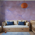 Painted Dreamy Clouds, Aura Indigo Mural Wallpaper - room preview 04