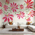 Pretty Blooms I Mural Wallpaper - Light Tone - room preview 04