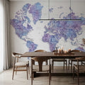 World Map Cities - Raul Mural Wallpaper - room preview 04