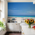 Serene Umbrella Shores Mural Wallpaper - room preview 04