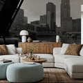 Urban River Crossing Mural Wallpaper - room preview 04