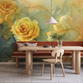 Golden Rose Reverie Mural Wallpaper - room preview 04