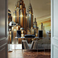 Golden City Skyline At Sunset in Art Deco Mural Wallpaper - room preview 04