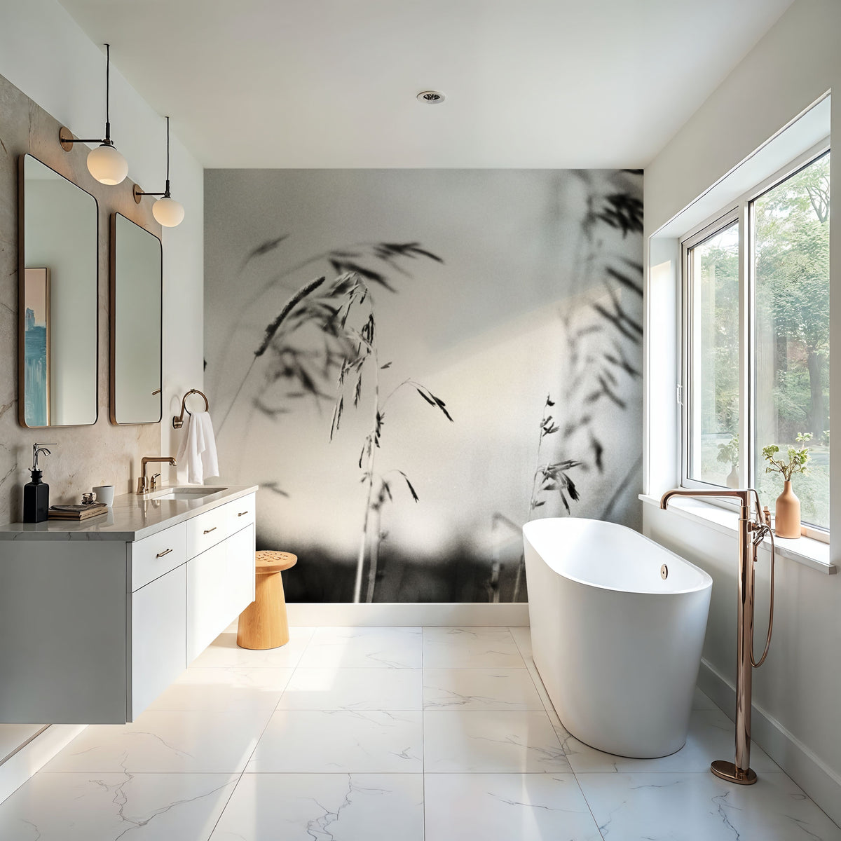 Windy Wheat Fields I Mural Wallpaper - room preview 04