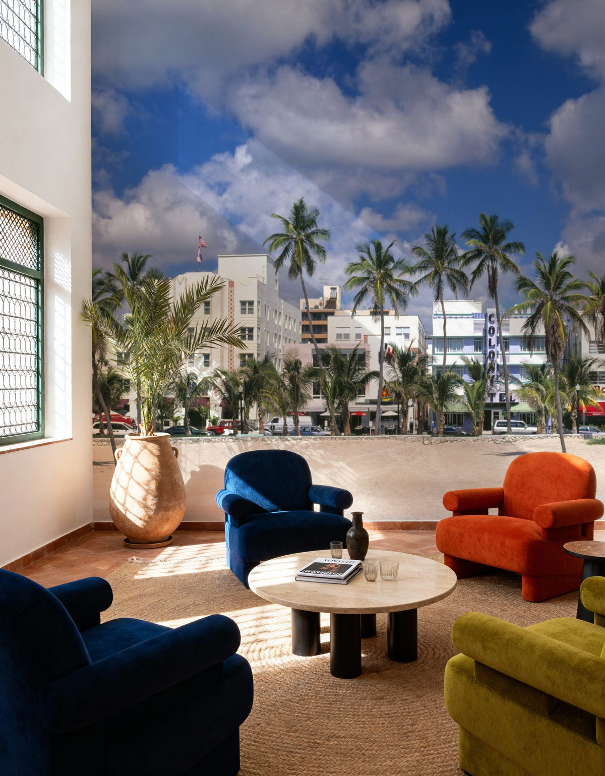 Tropical Deco Shore Mural Wallpaper - room preview 04