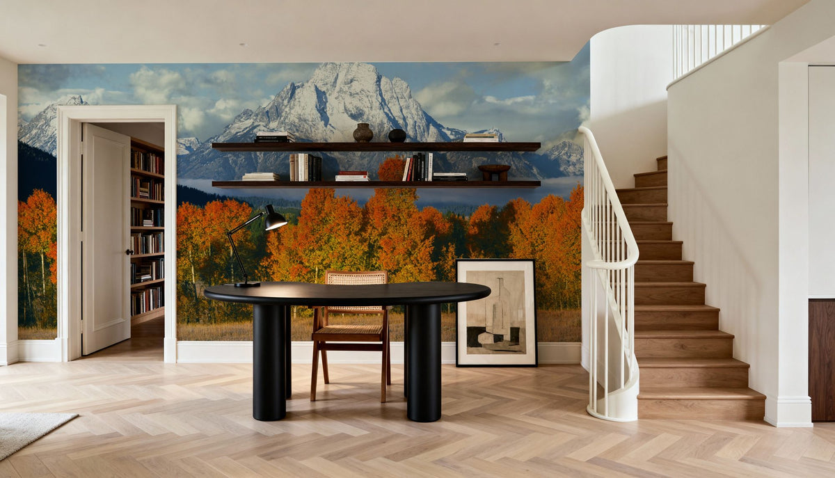 Misty Autumn Peaks Mural Wallpaper - room preview 04