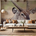 Waterbuck Portrait Mural Wallpaper - room preview 04
