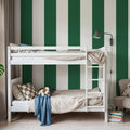 Scalloped Circus Stripes, Salamander Green Mural Wallpaper - room preview 04