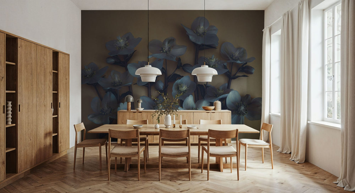 Blue Winter Beauty Mural Wallpaper - room preview 04