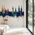 Lubeck Germany Skyline Blue & Bronze Mural Wallpaper - room preview 04