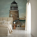 Beach House Mural Wallpaper - Neutral Tone - room preview 04
