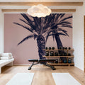 Pink Palms I Mural Wallpaper - room preview 04