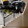 Muscle Car Action Mural Wallpaper - room preview 04