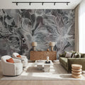 Seeing Through Leaves Dark Mural Wallpaper - room preview 04