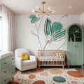 Line Flower V Mural Wallpaper - room preview 04
