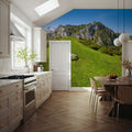 Alpine Valley Pasture Mural Wallpaper - room preview 04