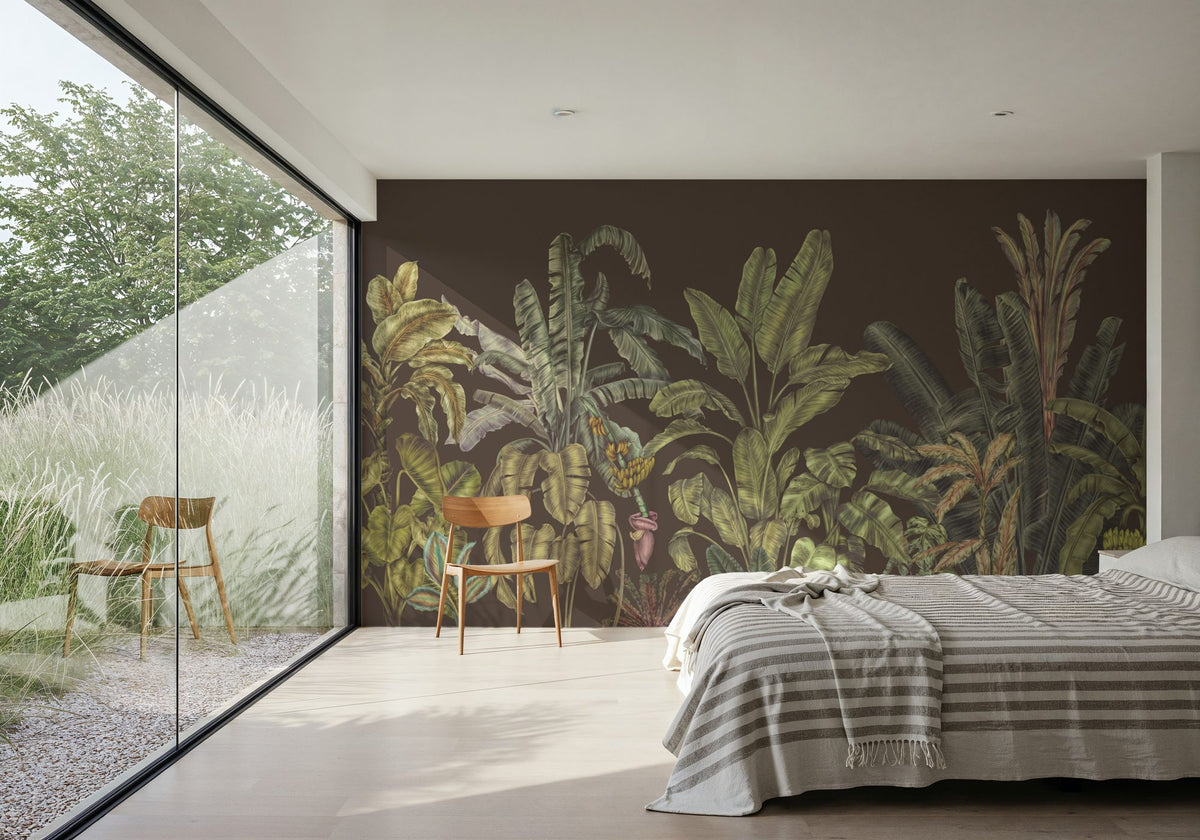 Madagascar Foliage, Mauve Mural Wallpaper - room preview 04