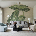 Textile Leaves I Mural Wallpaper - room preview 04