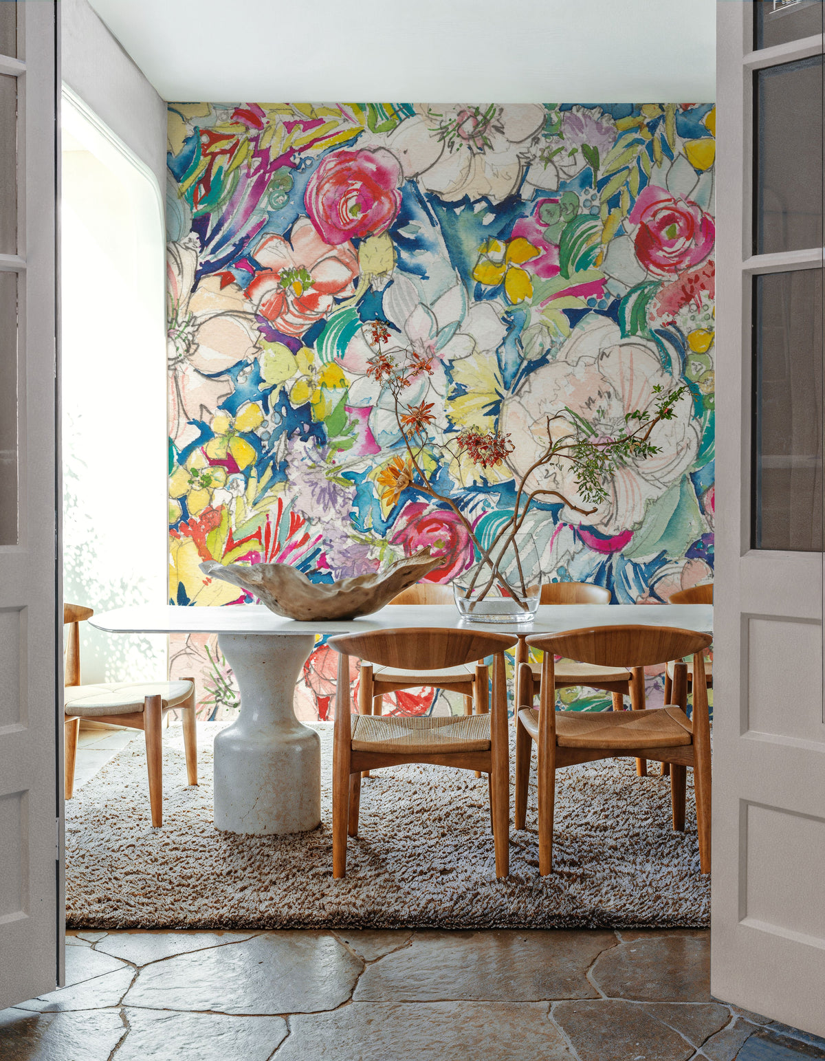 Floral Explosion Mural Wallpaper - room preview 04