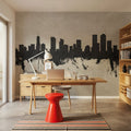Denver Skyline Concrete Mural Wallpaper - room preview 04