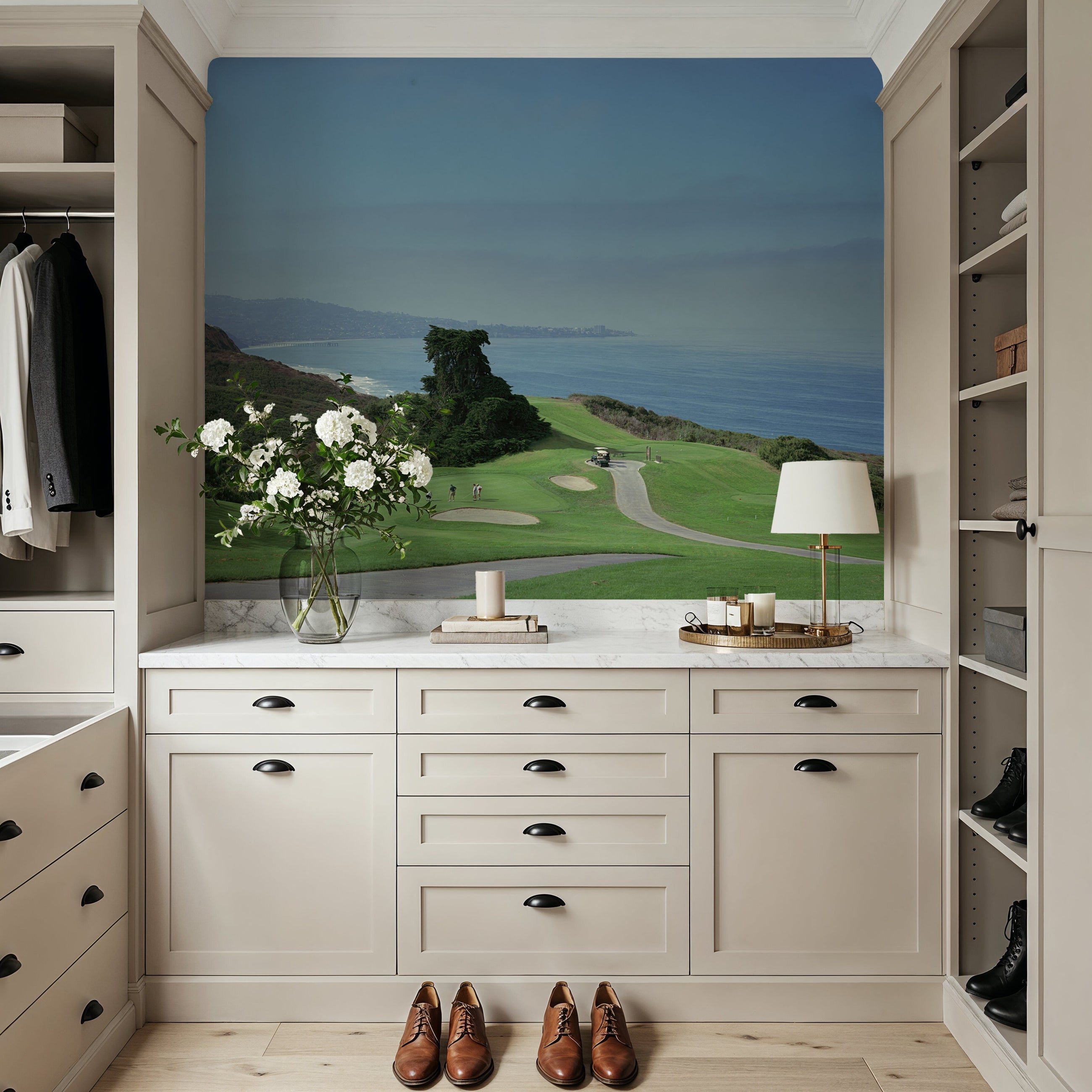 Coastal Golf Paradise Mural Wallpaper