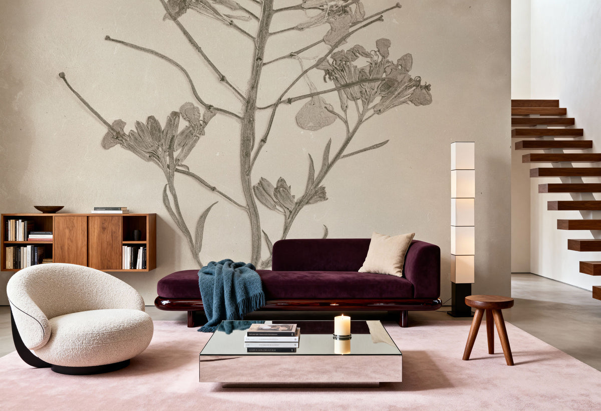 Wildflower Journal Vintage I Mural Wallpaper - room preview 04