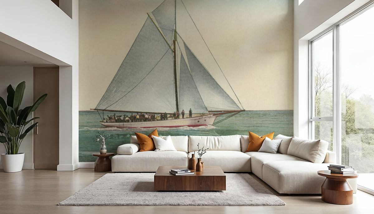 Sailing Silence Mural Wallpaper - room preview 04