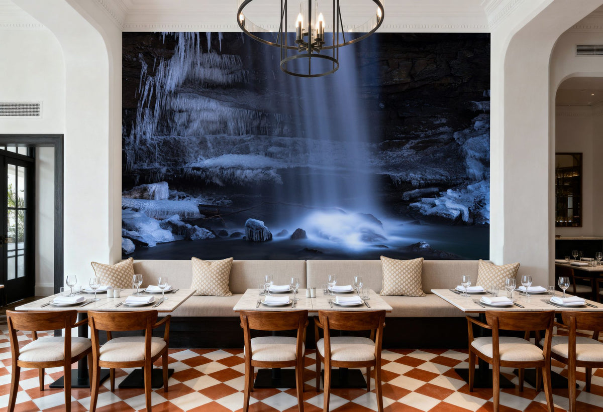 Frozen Cascade Mural Wallpaper - room preview 04