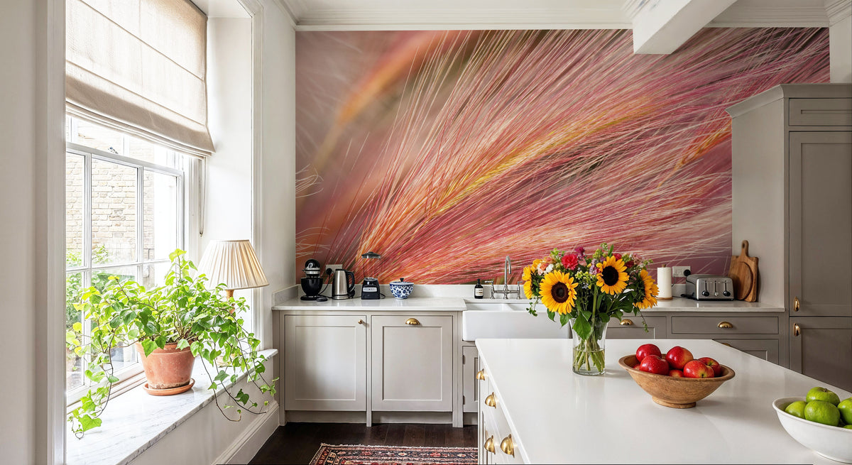 Foxtail Barley Variation Mural Wallpaper - room preview 04