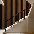 Faux Slatted Wood Panel Mural Wallpaper - room preview 04