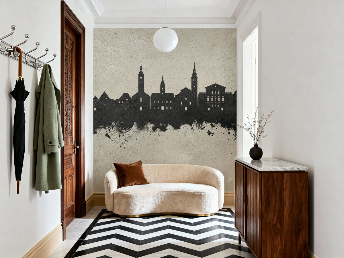Varaždin Croatia Skyline Concrete Mural Wallpaper - room preview 04